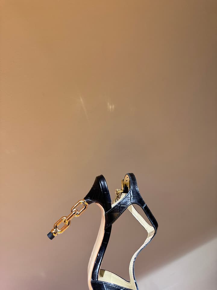 TOM FORD Padlock Heeled Sandals – 24SS Collection in Black Sandals