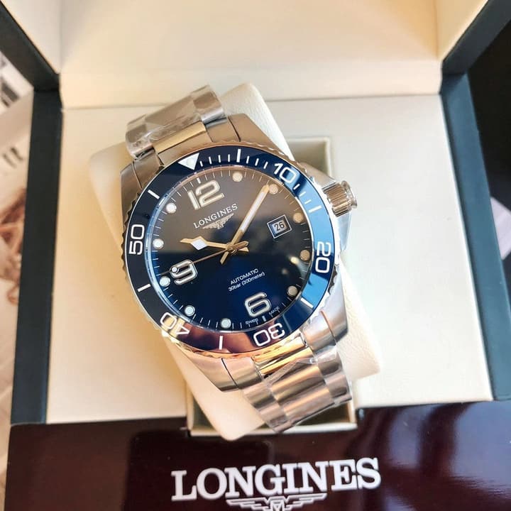 Longines Conquest Automatic Watch (Eddie Peng Edition) in Blue Dial With Blue Rubber Strap