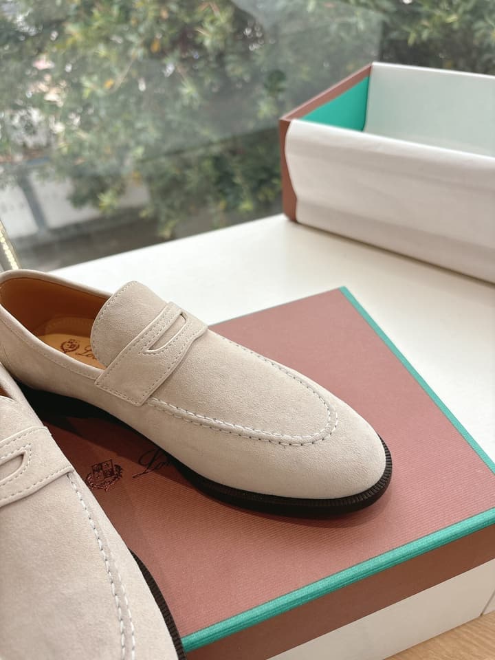 Loro Piana Loafers in Black Suede