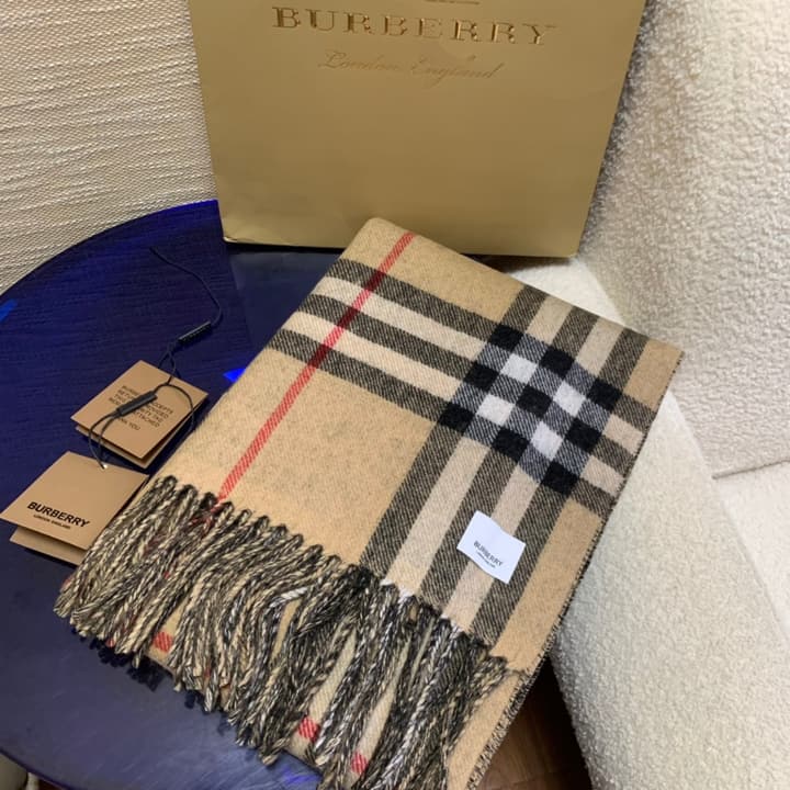 Burberry Celestial Unicorn Plaid Cashmere Scarf