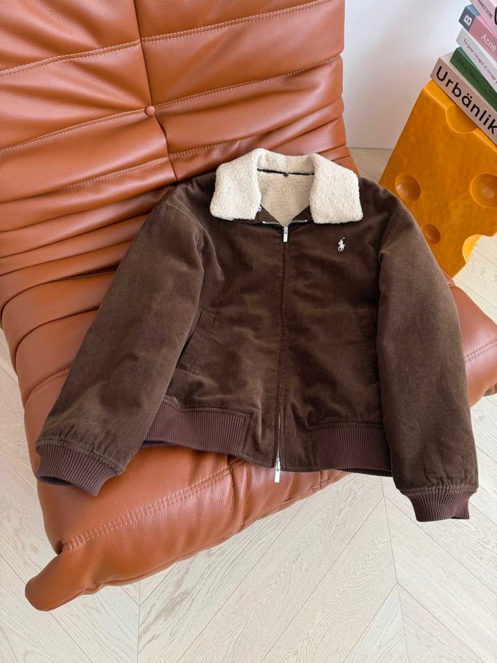 Ralph Lauren Corduroy Sherpa Lined Jacket – 25SS in Brown Corduroy Shearling Jacket