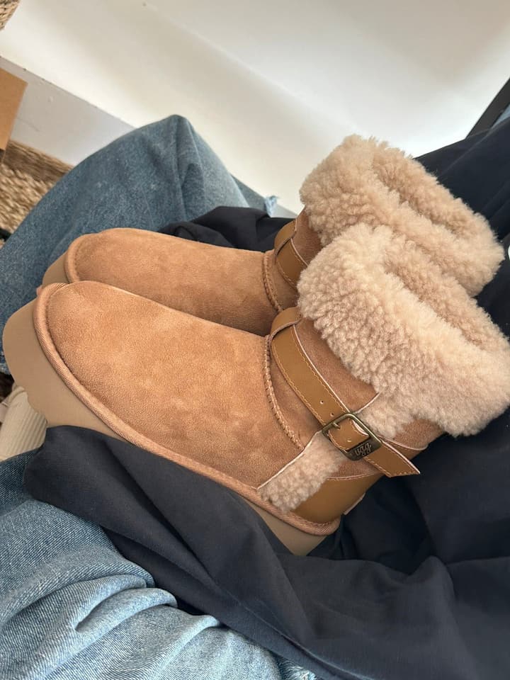UGG Platform Shearling Ankle Boots