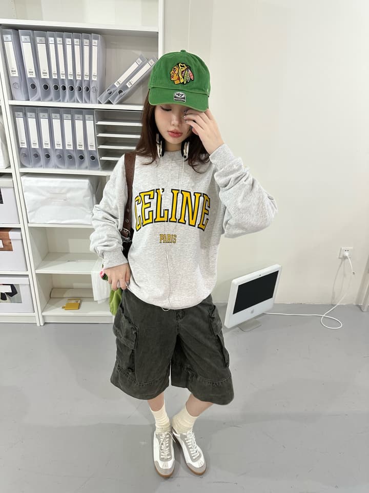 Celine Paris Printed Logo Sweatshirt