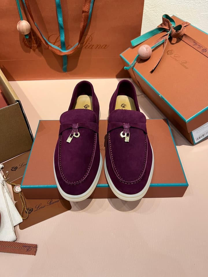 Loro Piana My Charms Suede Mules