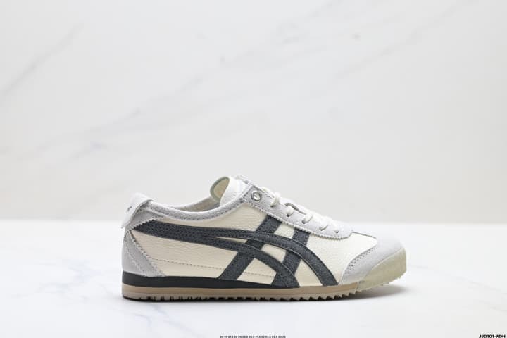 Onitsuka Tiger NIPPON MADE MEXICO 66 DELUXE Sneakers in Cream With Dark Grey Stripes