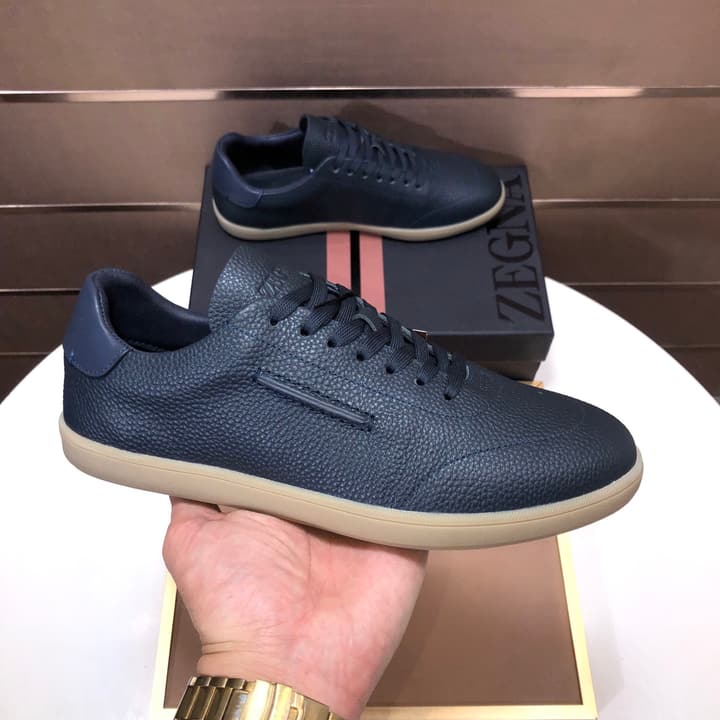 Zegna 232 Suede and Leather Sneakers