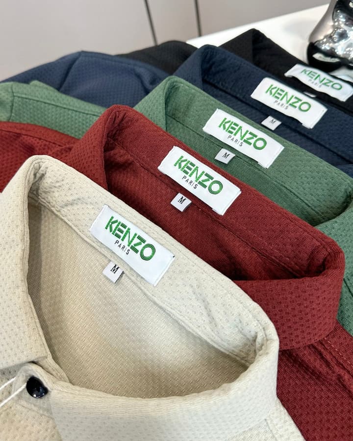 Kenzo Tiger Head Long Sleeve Polo Shirt – 2024SS – 2025 Collection in Green