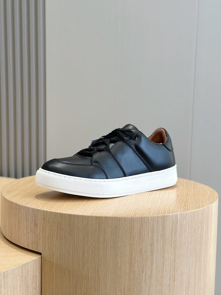 Zegna Tiziano Couture Sneakers in Black With Matching Laces