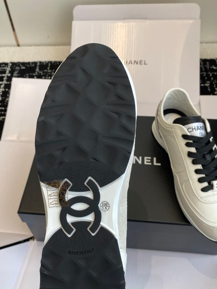 Chanel Panda Platform Sneakers – 2025SS in Black With White Laces