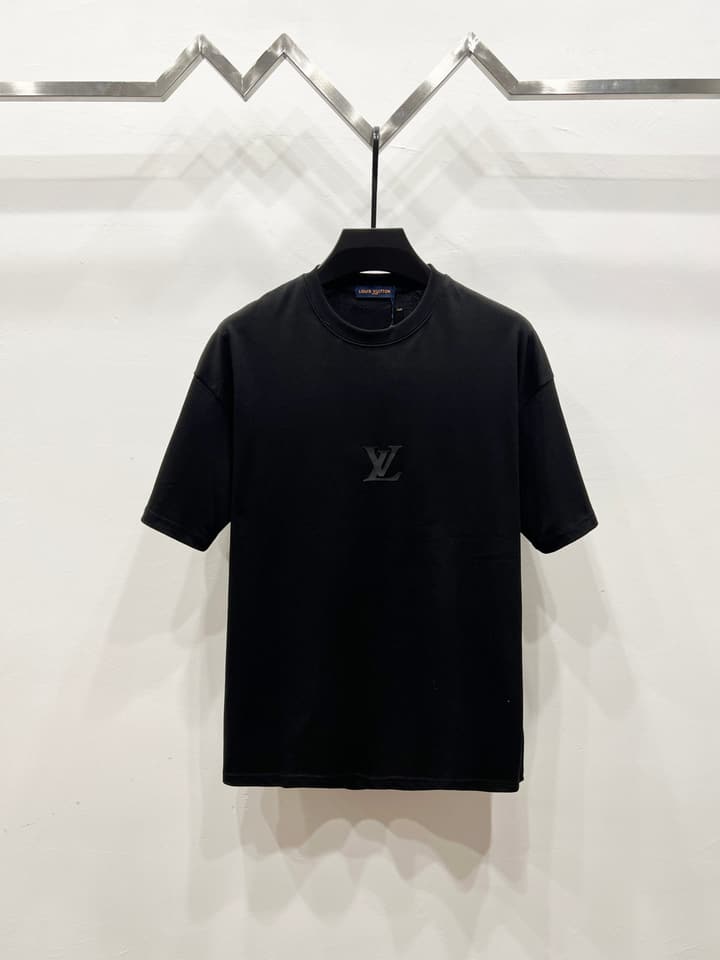 Louis Vuitton Classic Logo Silicone Embossed T-Shirt – 25SS in Black
