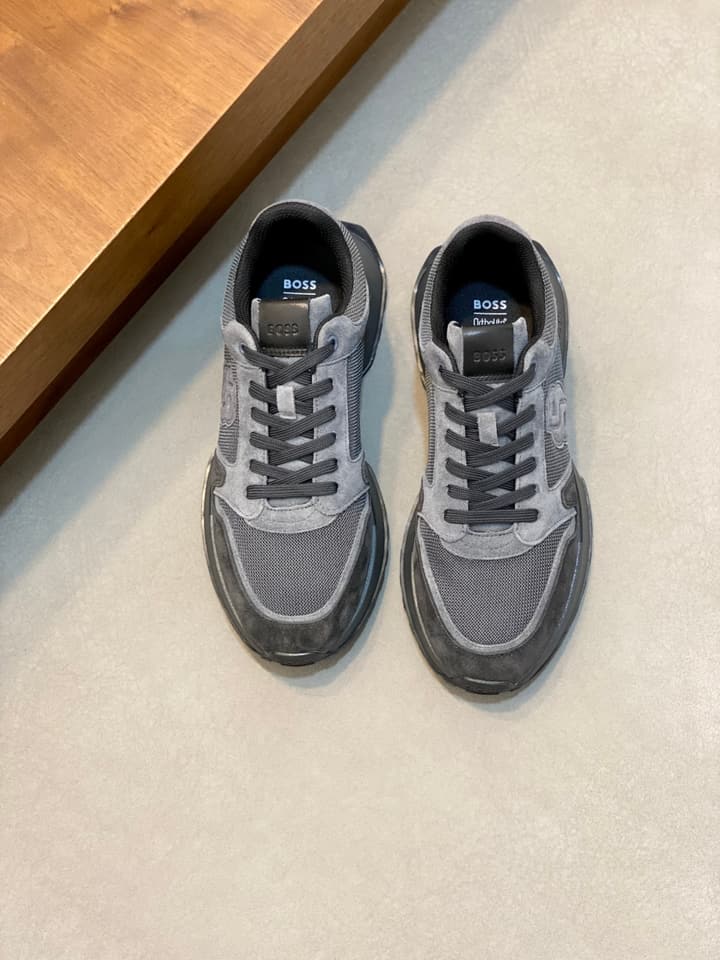Boss Menswear Suede and Mesh Sneakers