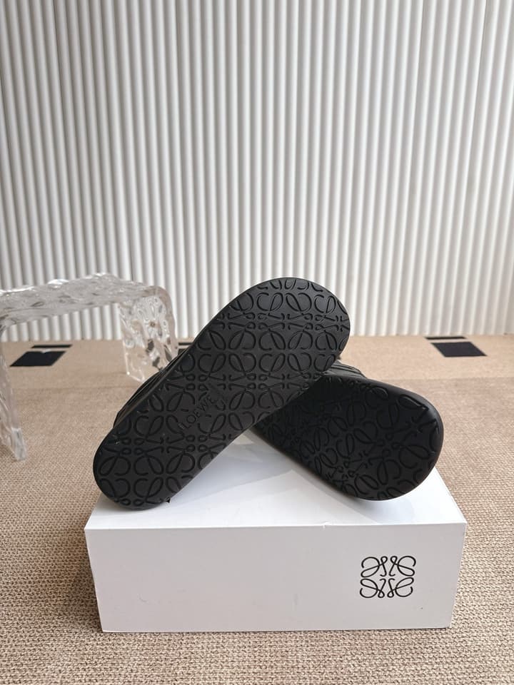Loewe Spliced Minimalist Sneakers in Black