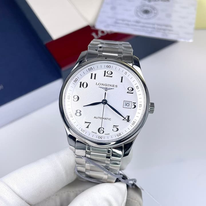 Longines Master Collection Automatic Steel Watch in Stainless Steel White Dial (arabic)