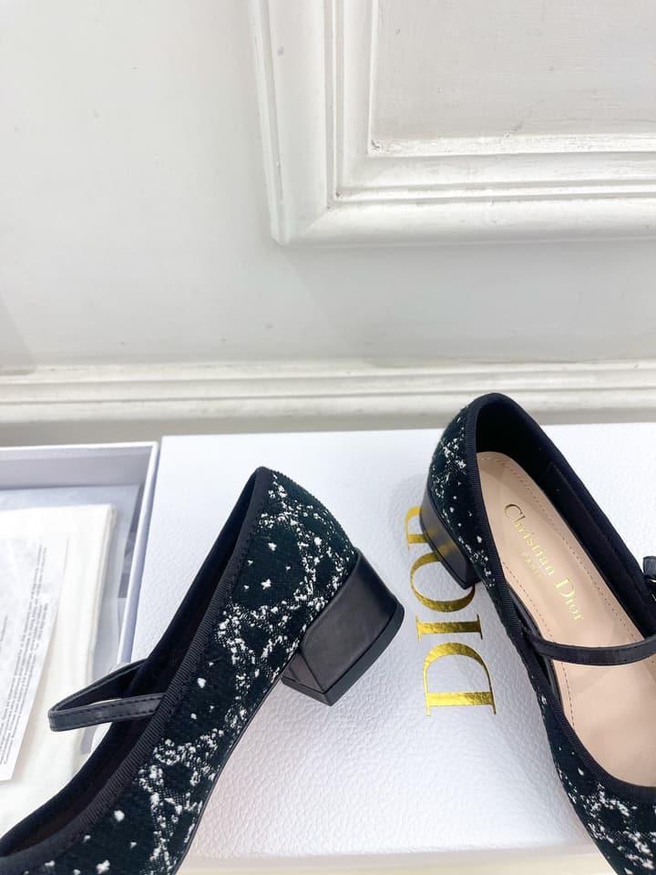 Dior Cannage Pearl Ballet Pumps – 2024 Early Spring Collection in Cream Mary Jane