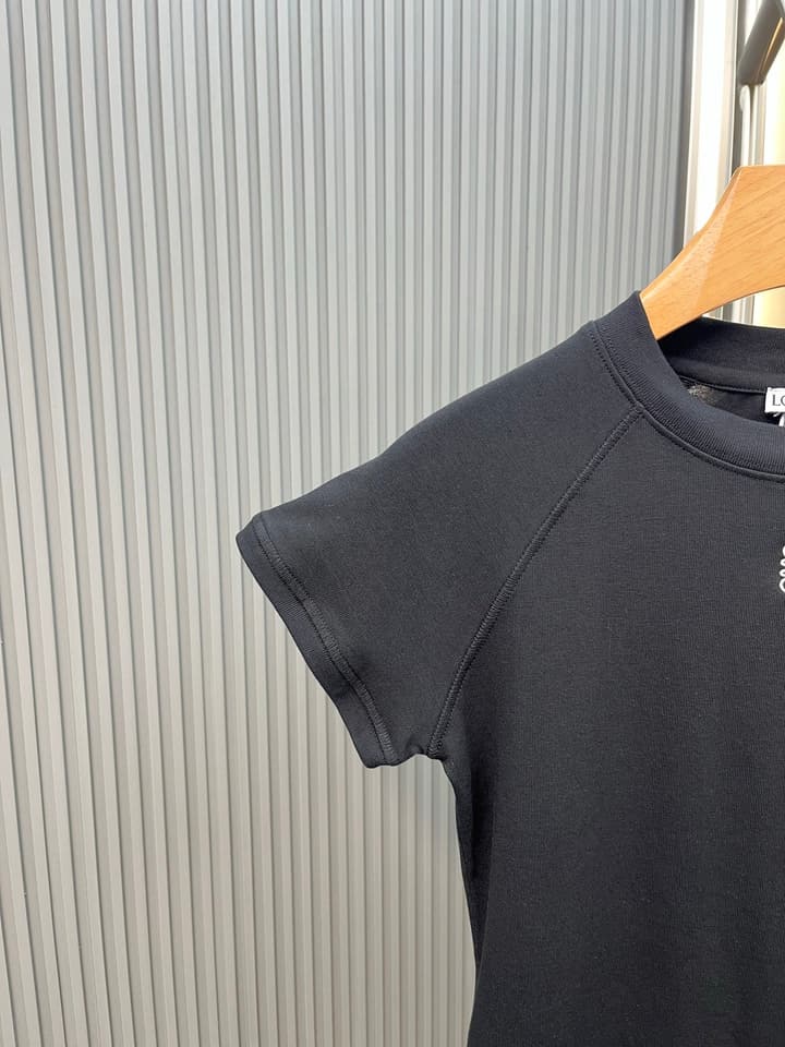 Loewe Cotton-Blend Raglan T-Shirt in Black
