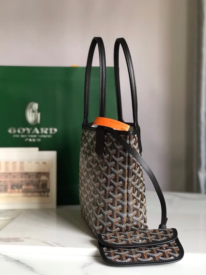 Goyard Mini Shopping Bag in Charcoal Monogram