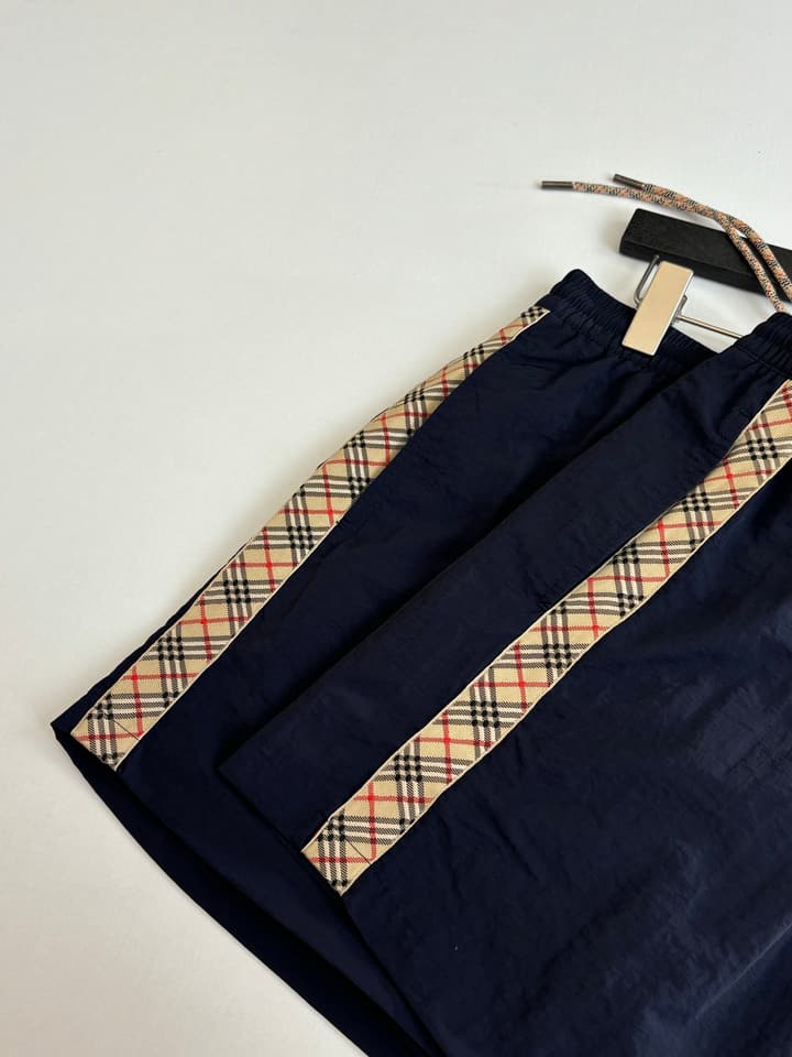 Burberry Nylon Side Check Drawstring Shorts in Black