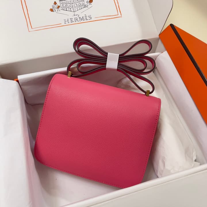 Hermès Constance Bag in Pink With Gold Hardware