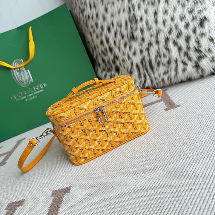 Goyard Muse Mini Vanity Case in Bright Orange Goyardine