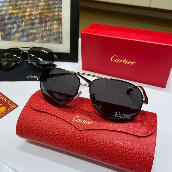 Cartier Polarized Sunglasses – 2024 Collection in Gold