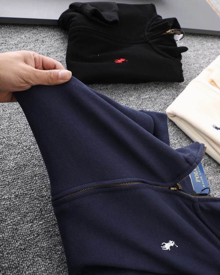 Ralph Lauren Old Money Full-Zip Sweatshirt – 25SS in Navy Blue