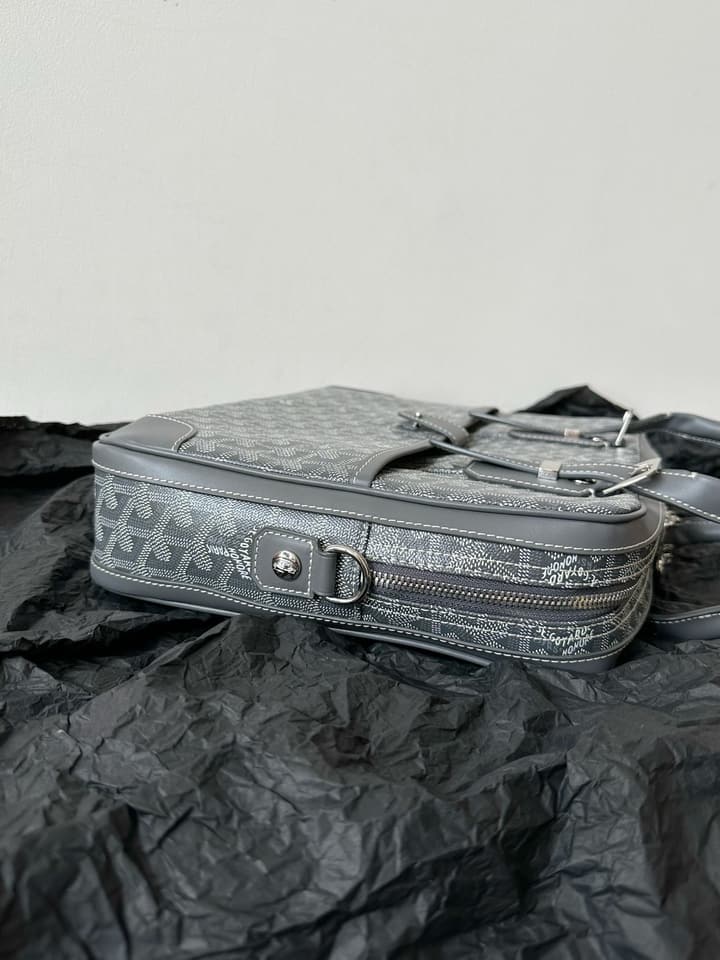Goyard Men's Briefcase – Grey in Grey