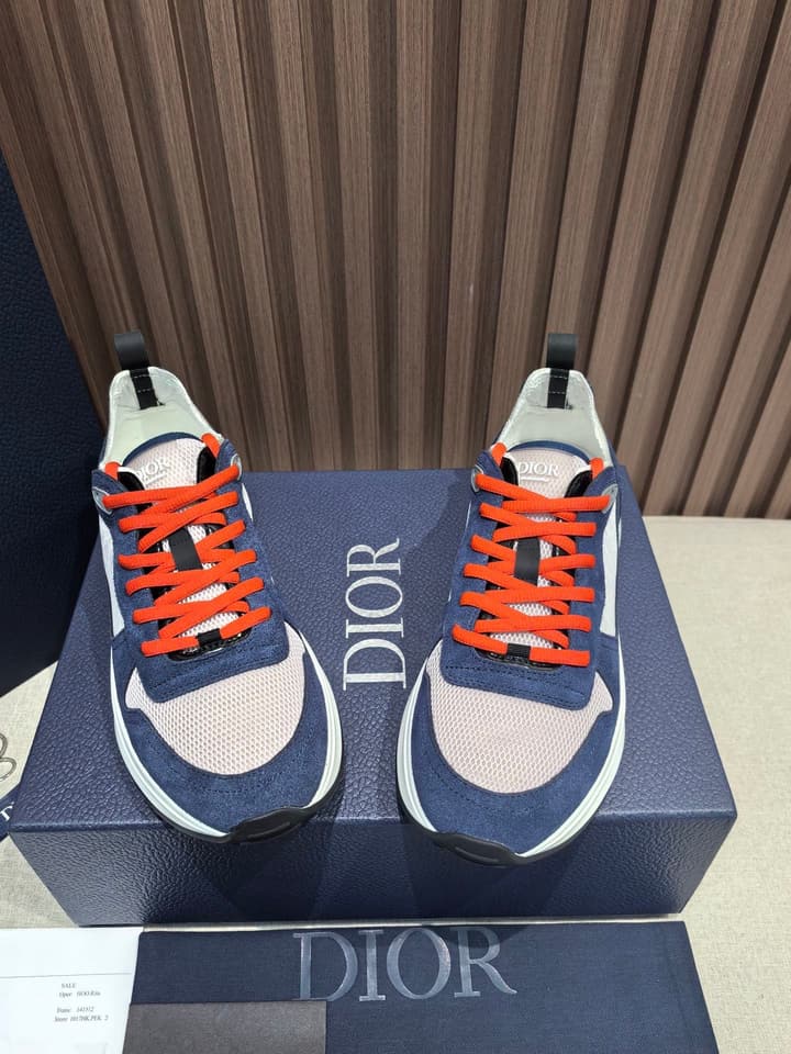 Dior Men's Leather Sneakers – New Collection in All Black