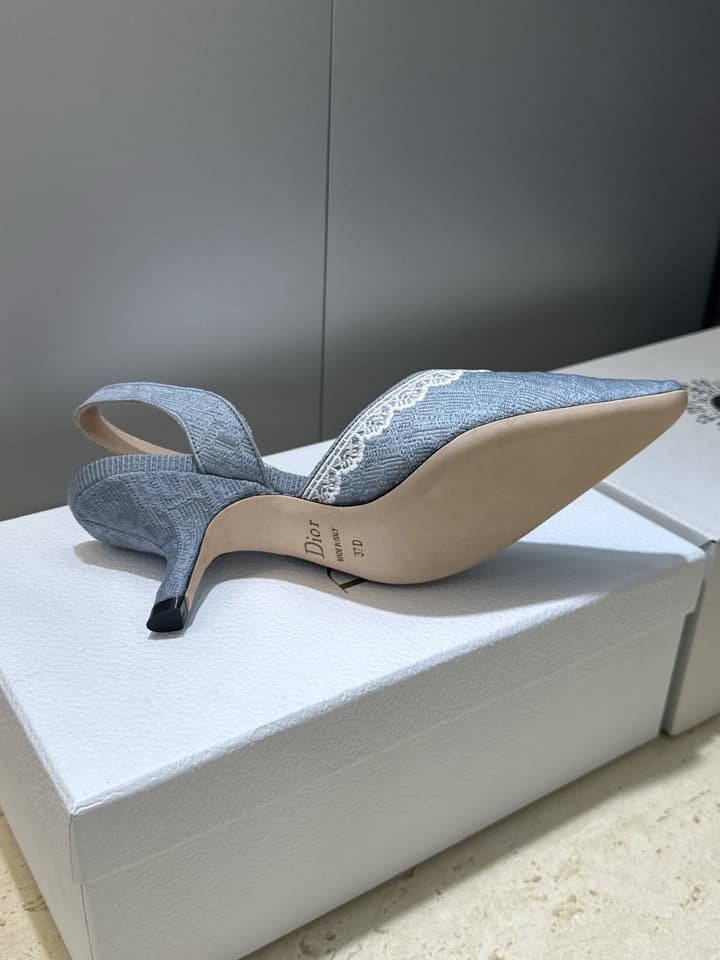 Dior J'Adior Dentelle Slingback Heels – 2026 Early Spring Haute Couture Collection in Beige