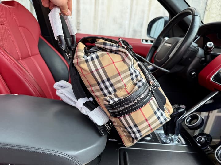Burberry Classic Check Canvas Backpack