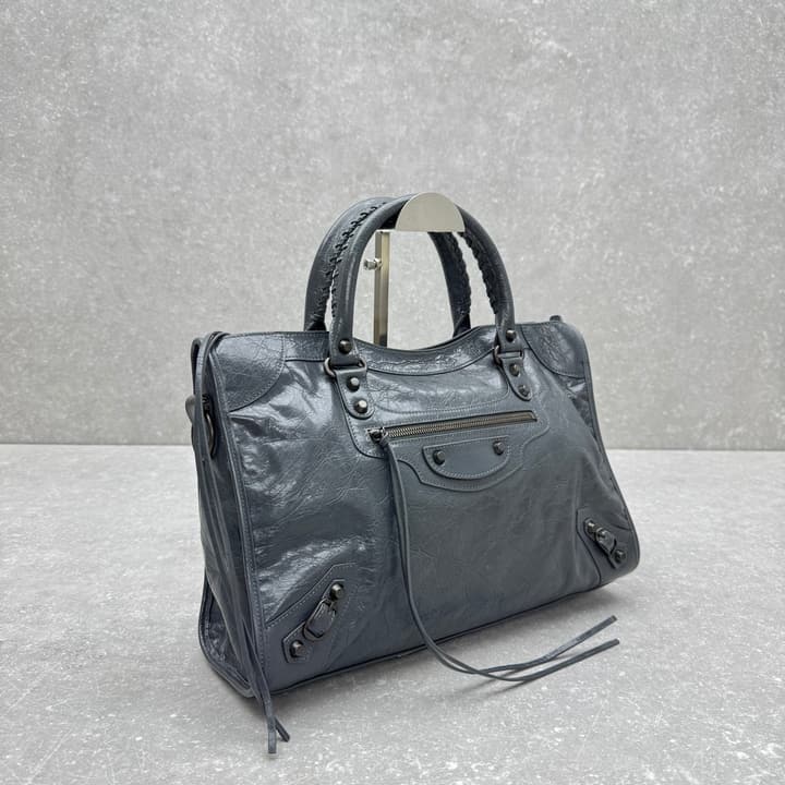 Balenciaga Le City Medium Shoulder Bag in Rock Grey