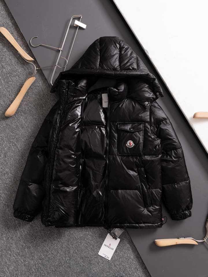 Moncler Three-Color Striped Short Down Jacket