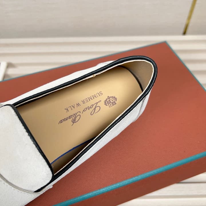 Loro Piana New Moccasin Shoes in Brown Suede