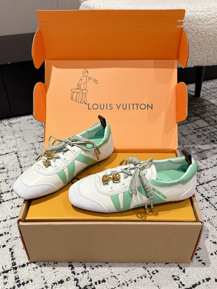 Louis Vuitton Sneakerina Ballet Sneakers – 2025 Collection in Metallic Silver