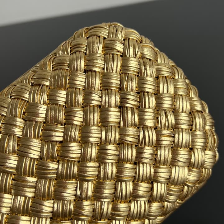 Bottega Veneta Knot Evening Clutch Bag in Gold