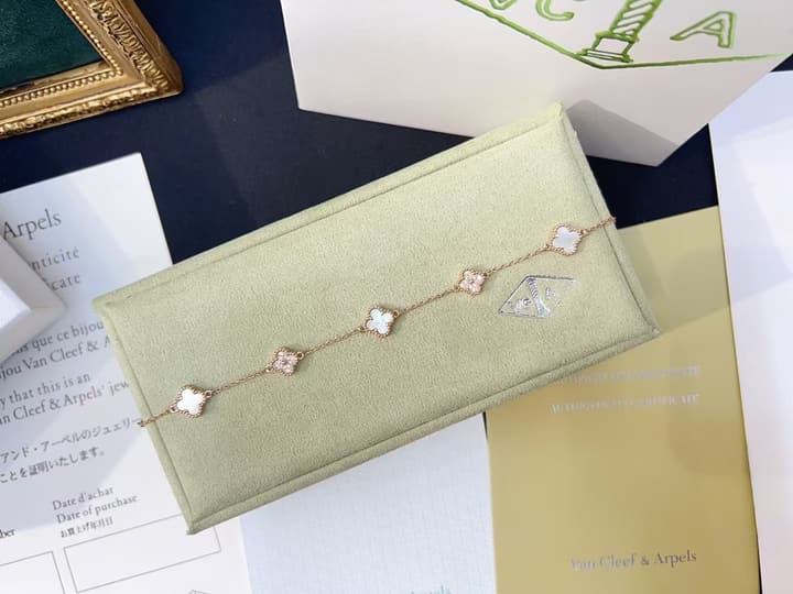 Van Cleef & Arpels Vintage Alhambra Mini Bracelet in Rose Gold