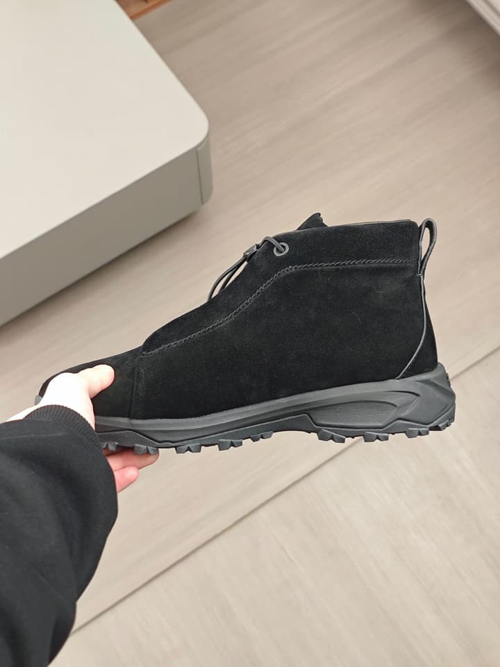 Zegna Triple Stitch™ Monte Luxury Casual Shoes in Black Leather High-top