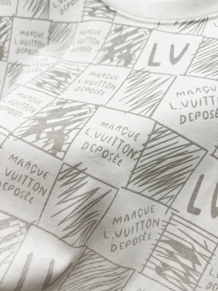 Louis Vuitton Classic Damier Print T-Shirt – 2025SS in Classic Black