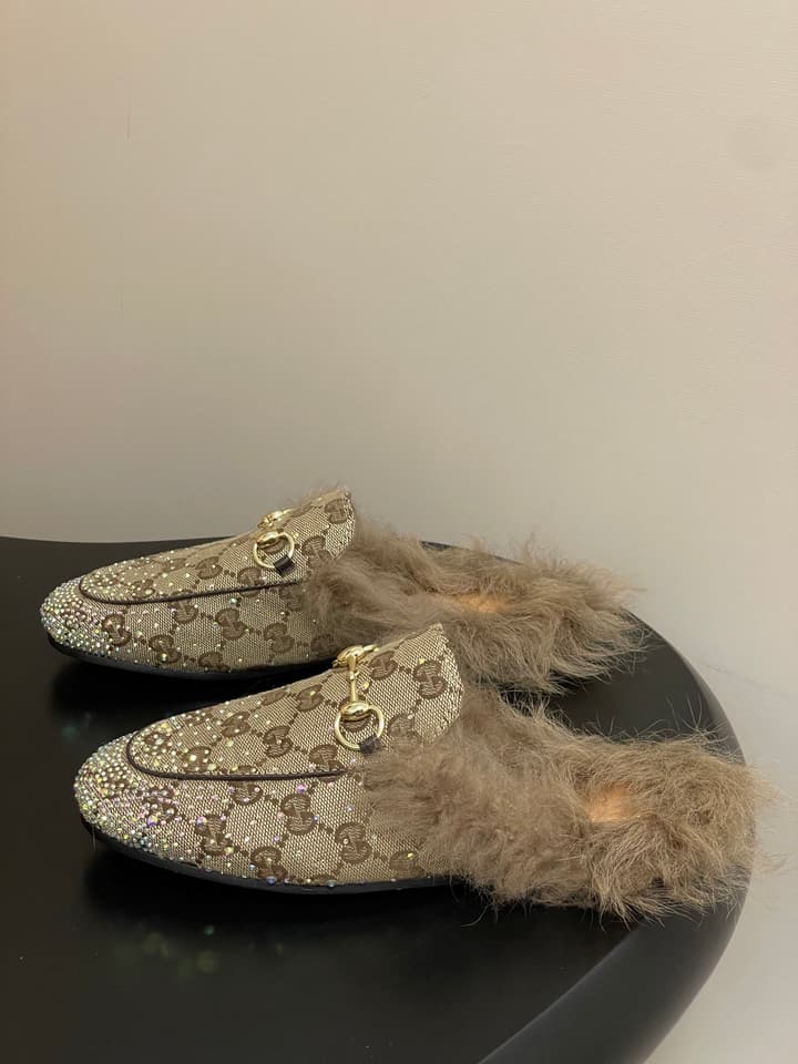 Gucci Princetown Wool Horsebit Mules – 2025 Fall Collection