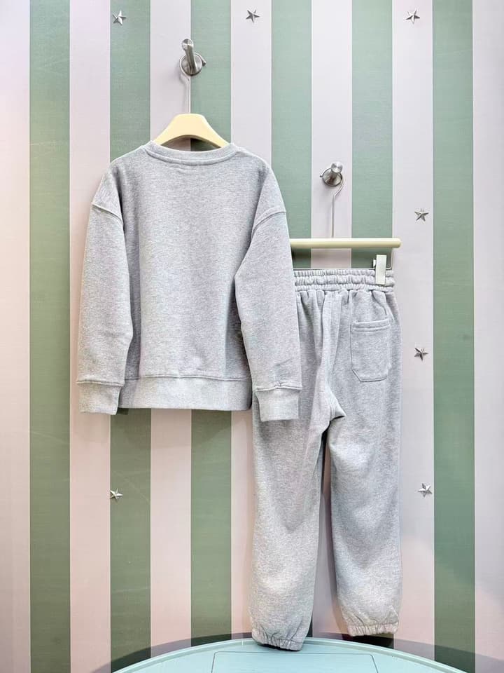 Burberry Kids Crewneck Sweatshirt Set – 2025FW in Heather Grey Set