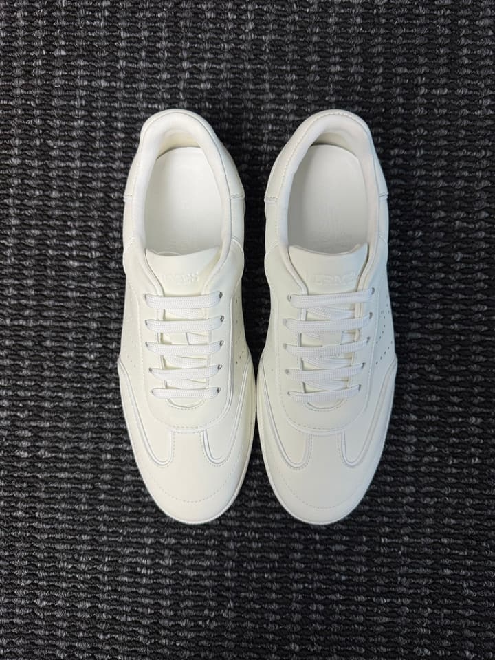 Hermès Nappa Calfskin Perforated H Sneakers in All White