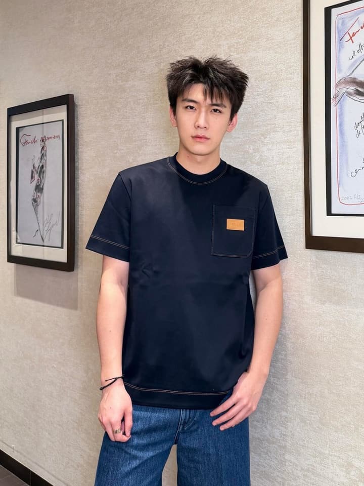Fendi Leather Patch Logo Cotton T-Shirt – 26SS