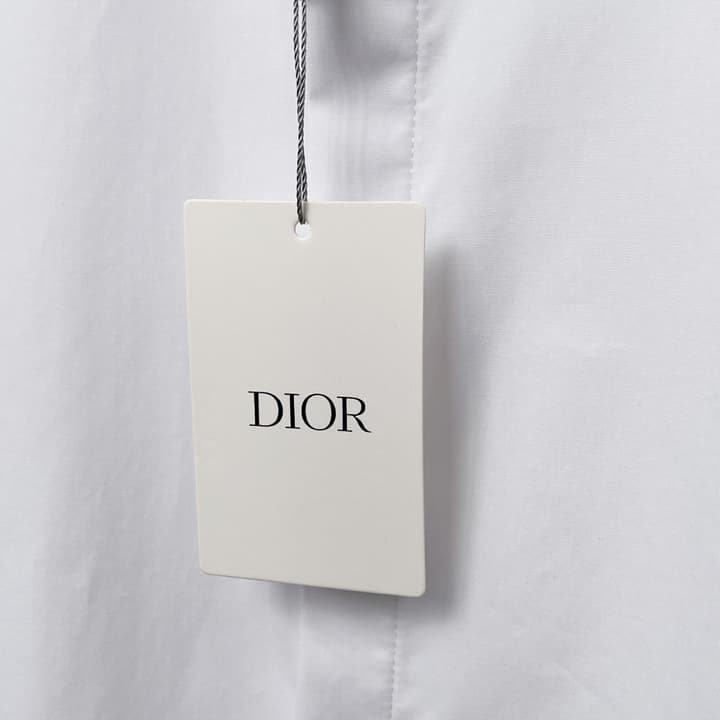 Dior Classic CD Metal Placket Shirt in Bright White