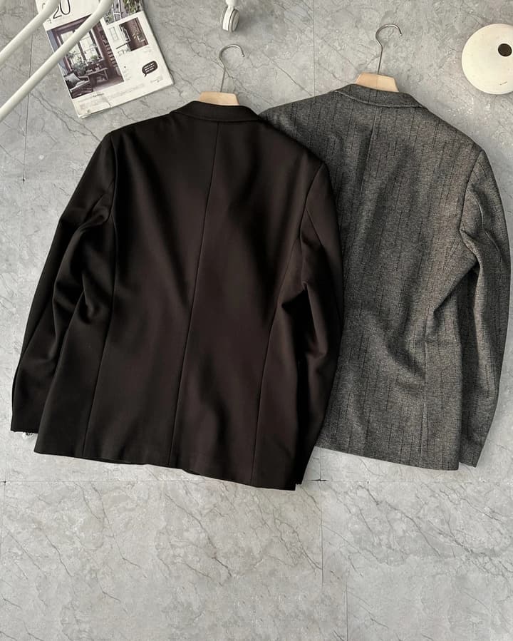 Moncler Men's Business Casual Knit Blazer – 25SS in Black