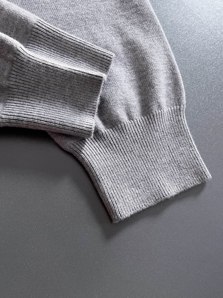 Burberry Half-Zip Wool Blend Sweater in Black Logo