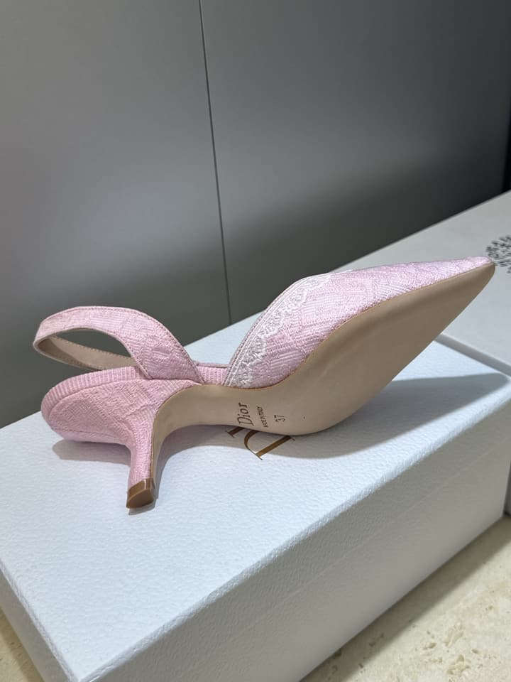 Dior J'Adior Dentelle Slingback Heels – 2026 Early Spring Haute Couture Collection in Beige