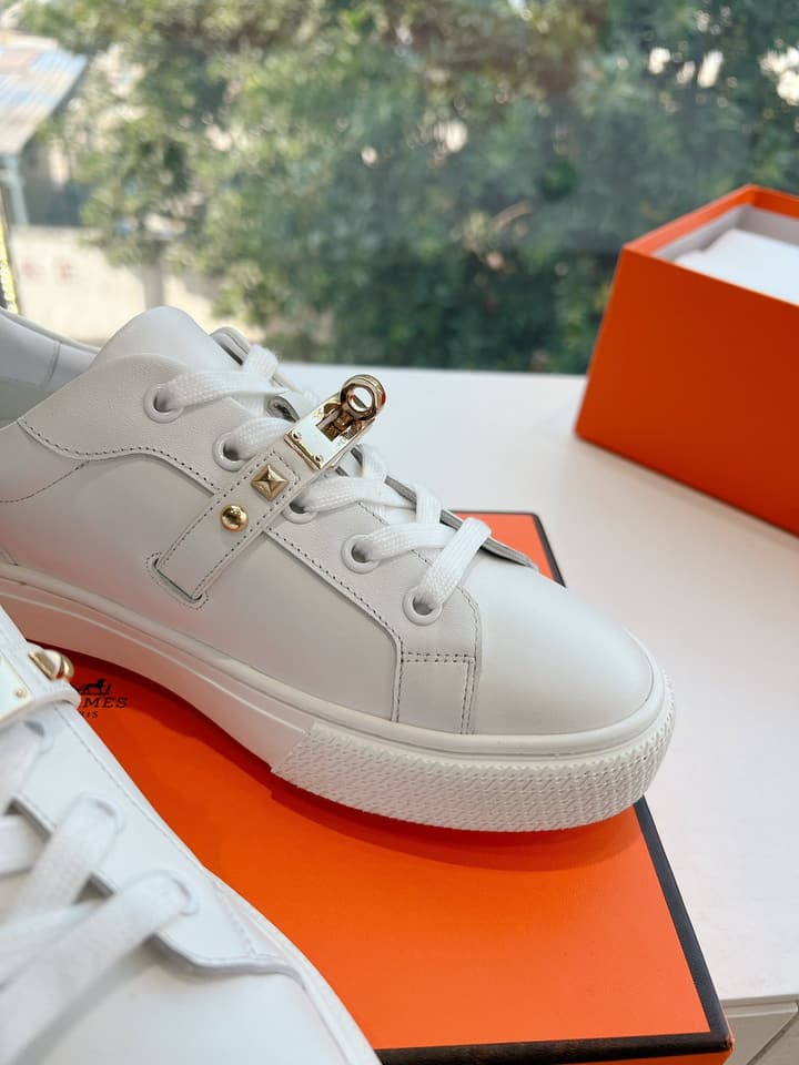 Hermès Bouncing Men's Sneakers in Black Leather
