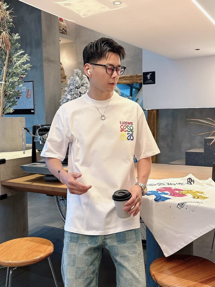 Loewe 2026 Summer Short-Sleeve T-Shirt – 2026 Summer Collection in White