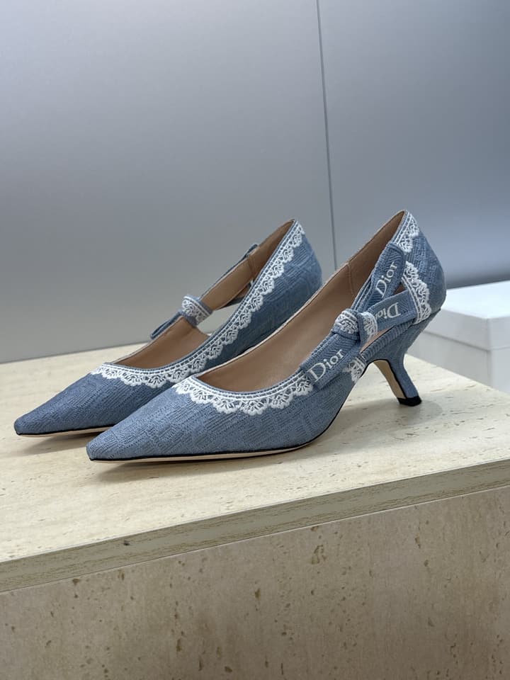 Dior J'Adior Dentelle Jelly Bow Pumps – 2026 Early Spring Collection in Black 6.5cm Heel