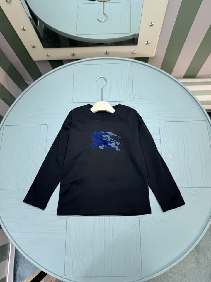 Burberry Kids Classic Logo Sweatshirt – 2025SS in Black With Blue Logo