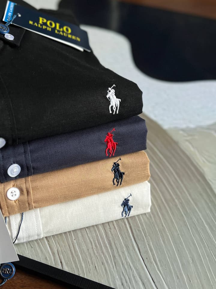 Ralph Lauren Pony Logo Linen Shirt – Spring/Summer Collection in Black